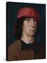 A Young Man in a Red Cap, C.1512 (Oil on Oak Panel)-Michiel Sittow-Stretched Canvas