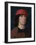 A Young Man in a Red Cap, C.1512 (Oil on Oak Panel)-Michiel Sittow-Framed Giclee Print