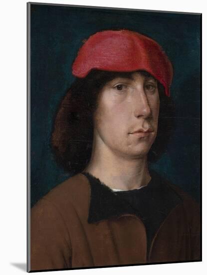 A Young Man in a Red Cap, C.1512 (Oil on Oak Panel)-Michiel Sittow-Mounted Giclee Print