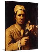 A Young Man in a Turban Holding a Roemer: the Fingernail Test-Michael Sweerts-Stretched Canvas