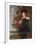 'A Young Man with a Falcon', c1630-Jan Boeckhorst-Framed Giclee Print