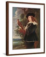 'A Young Man with a Falcon', c1630-Jan Boeckhorst-Framed Giclee Print