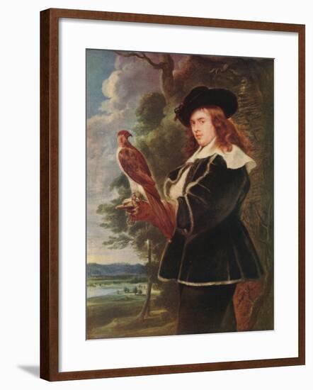 'A Young Man with a Falcon', c1630-Jan Boeckhorst-Framed Giclee Print