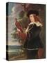 'A Young Man with a Falcon', c1630-Jan Boeckhorst-Stretched Canvas