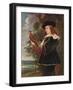 'A Young Man with a Falcon', c1630-Jan Boeckhorst-Framed Giclee Print