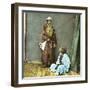 A Young Moorish Woman and Her Servant in Tangier (Morocco), Circa 1885-Leon, Levy et Fils-Framed Photographic Print