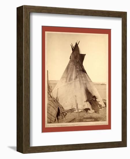 A Young Oglala Girl Sitting in Front of a Tipi-John C. H. Grabill-Framed Giclee Print