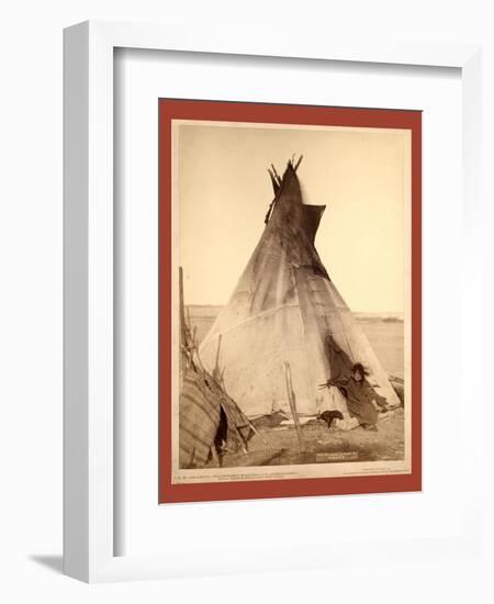 A Young Oglala Girl Sitting in Front of a Tipi-John C. H. Grabill-Framed Giclee Print