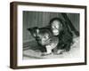 A Young Orangutan Hugs a Tree Kangaroo at London Zoo in 1927 (B/W Photo)-Frederick William Bond-Framed Giclee Print