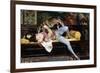 A Young Page, Playing with a Greyhound; Un Jeune Page, Jouant Avec Un Levrier, 1869-Giovanni Boldini-Framed Giclee Print