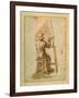 A Young Painter Seated at His Easel-Annibale Carracci-Framed Giclee Print