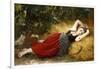 A Young Peasant Girl, Sleeping. 1874-Leon Bazile Perrault-Framed Giclee Print