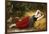 A Young Peasant Girl, Sleeping. 1874-Leon Bazile Perrault-Framed Giclee Print