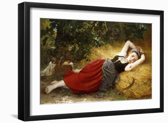 A Young Peasant Girl, Sleeping. 1874-Leon Bazile Perrault-Framed Giclee Print
