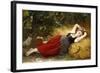 A Young Peasant Girl, Sleeping, 1874-Leon Bazile Perrault-Framed Giclee Print