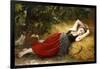 A Young Peasant Girl, Sleeping, 1874-Leon Bazile Perrault-Framed Giclee Print