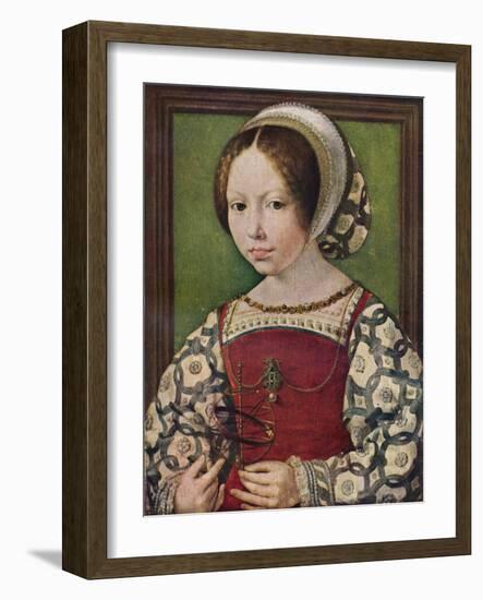 'A Young Princess (Dorothea of Denmark)', c1530-32 (c1927)-Jan Gossaert-Framed Giclee Print