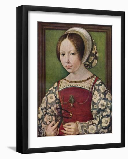 'A Young Princess (Dorothea of Denmark)', c1530-32 (c1927)-Jan Gossaert-Framed Giclee Print