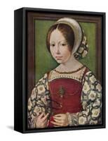 'A Young Princess (Dorothea of Denmark)', c1530-32 (c1927)-Jan Gossaert-Framed Stretched Canvas