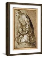 A Young Saint Kneeling in Prayer-Girolamo Muziano-Framed Giclee Print