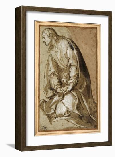 A Young Saint Kneeling in Prayer-Girolamo Muziano-Framed Giclee Print