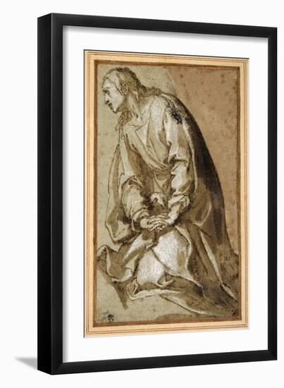 A Young Saint Kneeling in Prayer-Girolamo Muziano-Framed Giclee Print