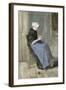 A Young Scheveningen Woman Knitting-Vincent van Gogh-Framed Giclee Print