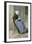 A Young Scheveningen Woman Knitting-Vincent van Gogh-Framed Giclee Print