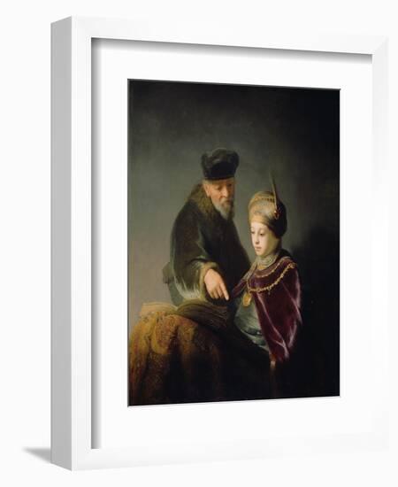 A Young Scholar and His Tutor, C. 1629-30-Rembrandt van Rijn-Framed Giclee Print