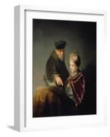 A Young Scholar and His Tutor, C. 1629-30-Rembrandt van Rijn-Framed Giclee Print