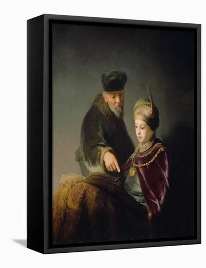 A Young Scholar and His Tutor, C. 1629-30-Rembrandt van Rijn-Framed Stretched Canvas