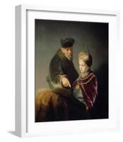 A Young Scholar and his Tutor-Rembrandt van Rijn-Framed Art Print