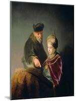 A Young Scholar and His Tutor-Rembrandt van Rijn-Mounted Giclee Print