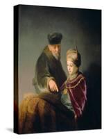 A Young Scholar and His Tutor-Rembrandt van Rijn-Stretched Canvas