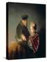 A Young Scholar and His Tutor-Rembrandt van Rijn-Stretched Canvas