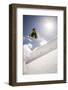 A Young Snowboarder Catching Air in the Wasatch Backcountry, Utah-Louis Arevalo-Framed Photographic Print