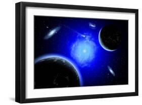 A Young Star System Located in Our Milky Way Galaxy-null-Framed Art Print