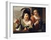 A Young Toper and a Serving Maid Drinking on a Balcony-Jan Gerritsz. van Bronckhorst-Framed Giclee Print