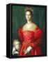 A Young Woman and Her Little Boy, C.1540-Agnolo Bronzino-Framed Stretched Canvas