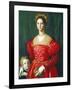 A Young Woman and Her Little Boy, C.1540-Agnolo Bronzino-Framed Giclee Print