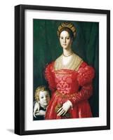A Young Woman and Her Little Boy-null-Framed Giclee Print