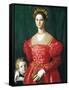 A Young Woman and Her Little Boy-null-Framed Stretched Canvas