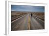 A Young Woman Approaching the Rocky Mountain Front, Teton County, Montana-Steven Gnam-Framed Photographic Print