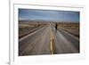 A Young Woman Approaching the Rocky Mountain Front, Teton County, Montana-Steven Gnam-Framed Photographic Print