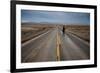 A Young Woman Approaching the Rocky Mountain Front, Teton County, Montana-Steven Gnam-Framed Photographic Print