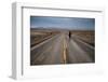 A Young Woman Approaching the Rocky Mountain Front, Teton County, Montana-Steven Gnam-Framed Photographic Print