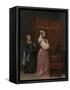 A Young Woman at her Toilet with a maid, c.1650-51-Gerard ter Borch or Terborch-Framed Stretched Canvas