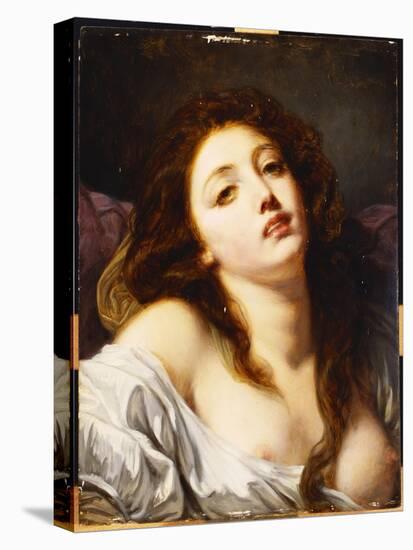A Young Woman, Bust Length-Jean-Baptiste Greuze-Stretched Canvas