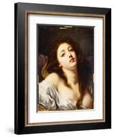 A Young Woman, Bust Length-Jean-Baptiste Greuze-Framed Giclee Print