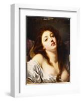 A Young Woman, Bust Length-Jean-Baptiste Greuze-Framed Giclee Print